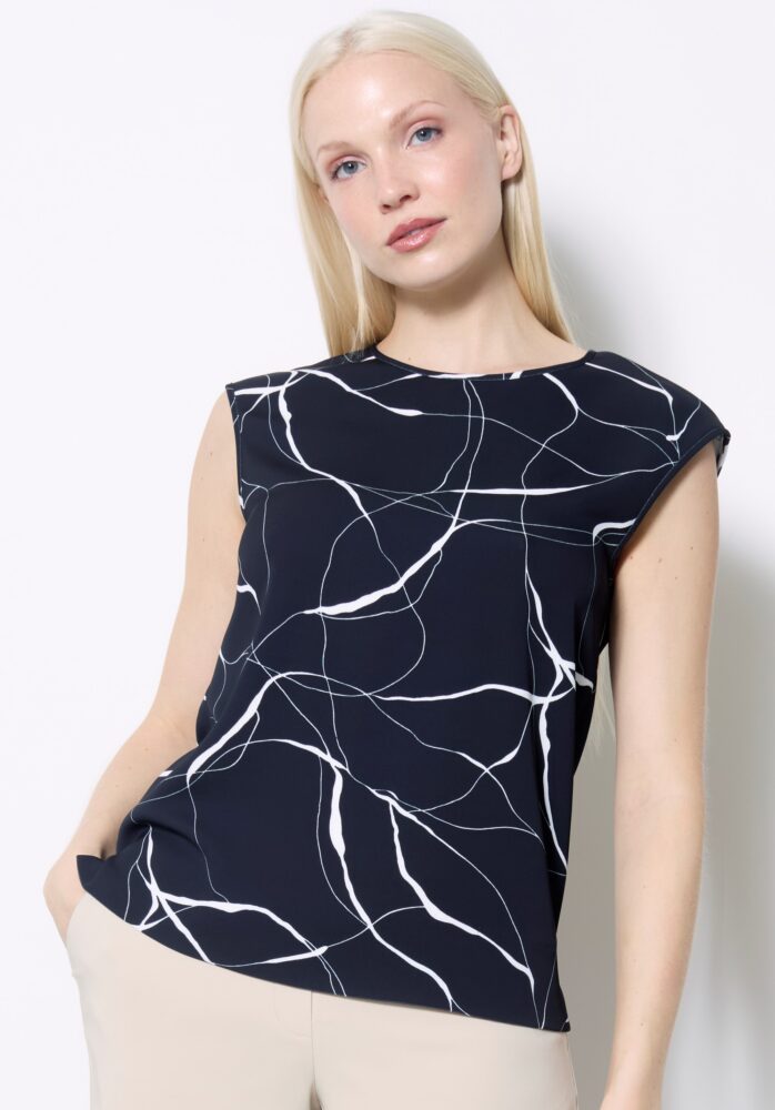 MARBLE VEGAN SILK T-SHIRT